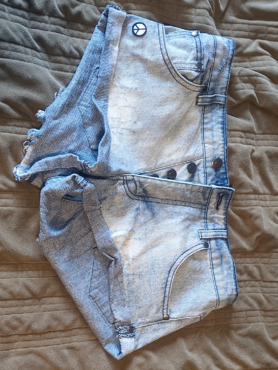 Spiritual Gangster Pants - Spiritual Gangster Light Blue Denim Jean Shorts